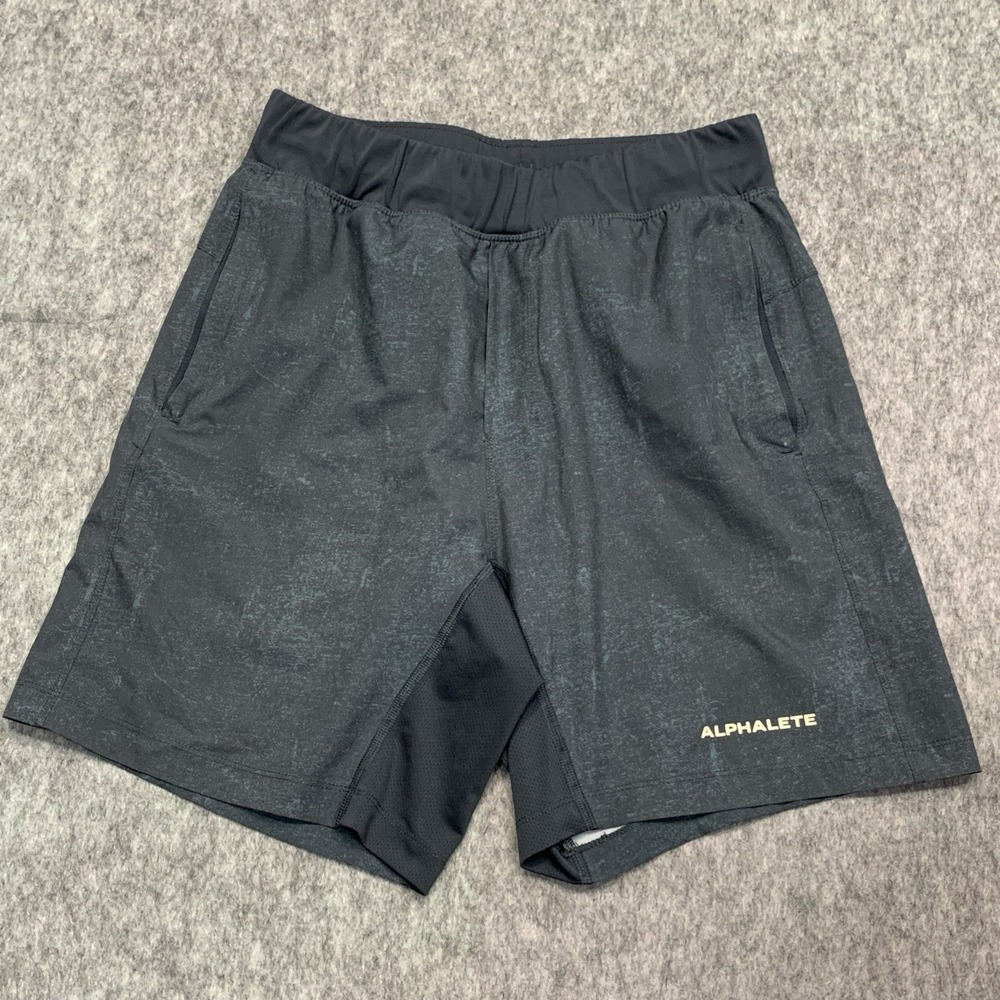 Alphalete Men's Athletic 7" Active Drawstring Shorts Zip Pockets - Size M